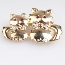 China Brooches for jackets invitation garment cats pin brooch P80020 manufacturer
