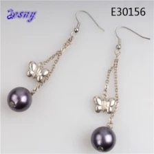 China Butterfly kashmiri designs jewelry earrings silver earring E30156 manufacturer