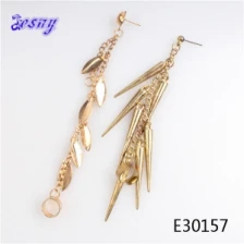 China Chain cartilage earrings punk gothic for men gold plate earring E30157 manufacturer