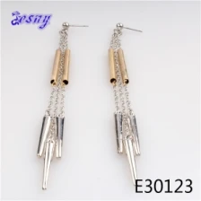 China Coconut wood 2 gram gold beautiful designed earrings E30123 manufacturer