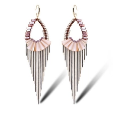 Çin Kristal Küpe mizaç Püskül Ziyafet aksesuarları Korece moda küpe uzun üretici firma