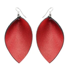 Çin Custom Colorful Faux Leather Leaf or Teardrop Handmade Earrings Manufacturer from China üretici firma
