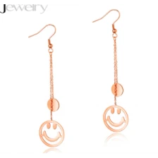 Çin Custom Stainless Steel Women Rose Gold Emoji Earring Manufacturer üretici firma