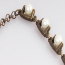 Çin Fake White Pearl Beads Necklace Design üretici firma