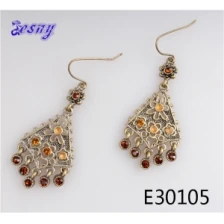 porcelana Fancy bulk gypsy style austrian crystal earrings designs E30105 fabricante