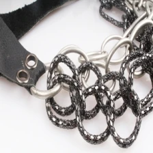 China Fashion Statement Leather Chain Necklace manufacturer