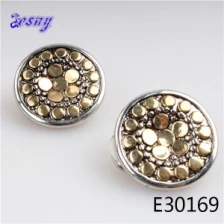 China Fashion men's silver earrings coins balls stud earring E30169 manufacturer