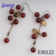 China Gold designs new design kids fashionable bead jewelry earring E30122 manufacturer