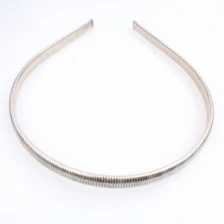 Çin Hair for men silver plain elastic wholesale metal headband H50023 üretici firma