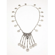 China Handmade pewter ebay silver turkish coin statement necklace manufacturer