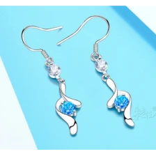 Çin High Quality 925 Sterling Silver Crystal Long Stud Earrings Manufacturer in China üretici firma