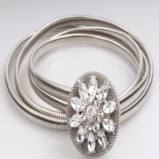 Çin Hot cheaper crystal flower for dress waistband waist belt BT60030 üretici firma