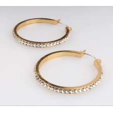Çin Jewelry Whole Sale China Earring Jewelry Stainless Steel Big Circle Hoop Earrings as Gift üretici firma