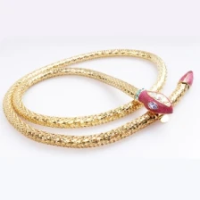 Çin Ladies red fashion gold snake chain metal belt BT60074 üretici firma