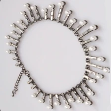 الصين New fashion jewelry tassel choker pearl necklace N90008 الصانع