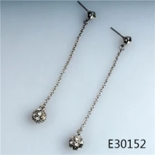 중국 Pakistani cheap crystal snowball silver earrings designs E30152 제조업체