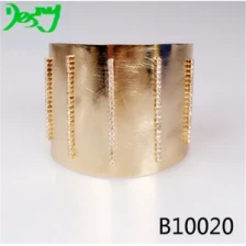 China Rhinestone glass  indian fake gold fashion cuff  bracelets &bangles manufacturer