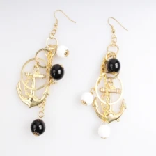 الصين Seed bead anchor hanging gold jhumka earrings designs E30083 الصانع