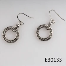 China Silver 925 designer inspired cheap hoop earrings designs E30133 manufacturer
