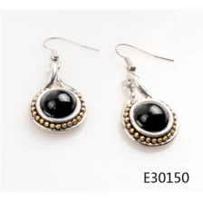 중국 Silver black free seed bead designs dangling earring E30150 제조업체