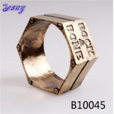 China Star starfish metal alloy gold men fashion skull head bangle manufacturer