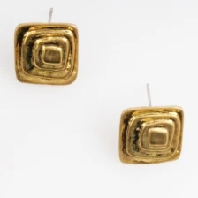Çin Stud boy square for men 14k gold earrings earring E30167 üretici firma