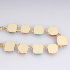 China Three Color Resin Pieces Fashion Necklace Wholesale manufacturer