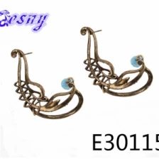 porcelana Traditional turkish gold swan shape metal earring E30115 fabricante