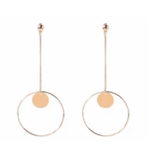 Çin Wholesale Fashion Big Circle Dangle Earrings Hoop earring for Grils Party üretici firma