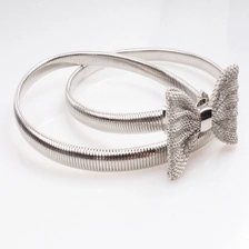 Çin Wire tie silver brass metal guangzhou sash belt BT60068 üretici firma