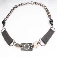 Çin Womens jean custom rhinestone beaded lady metal chain belt BT60071 üretici firma