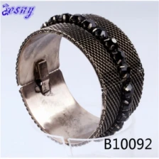China acrylic fashion charm mesh stretch bangle bracelet B10092 manufacturer
