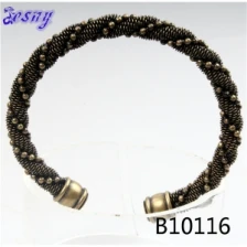 China bicycle ball chain braided cuff bangle bracelet B10116 manufacturer