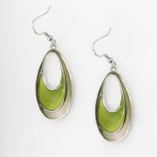 Çin big jhumka ethnic colorful teardrop hanging earrings E30075 üretici firma