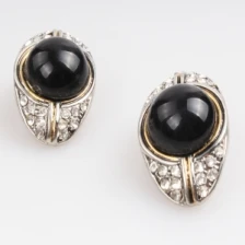 Çin black diamond wholesale acrylic clip on earrings E30019 üretici firma