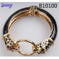 China black onyx circles gold fashion two-leopard print bone bangle manufacturer