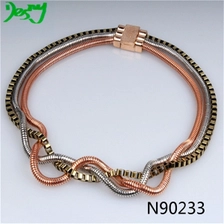 China box snake chain braided magnetic choker necklace N90233 manufacturer