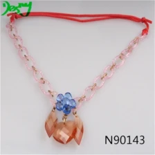 China cheap epoxy resin jewelry human heart choker necklace N90143 manufacturer