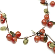 Çin cheap latest design lariat gold coin beads necklace N90094 üretici firma