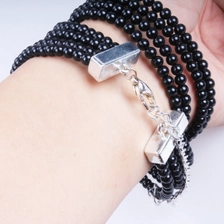 Çin cheap men multilayer free seed bead bracelet necklace B10016 üretici firma