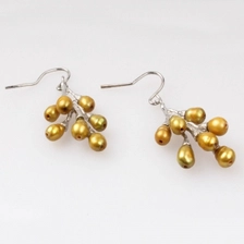 Çin Yeni 2017 Trendy oluşturulan uzun damla moda sarkıtmak inci küpe kadınlar için üretici firma