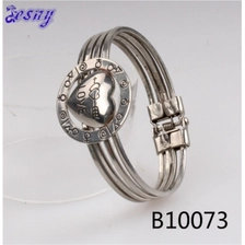 China couple love mexican silver chrome hearts bracelet B10073 fabricante