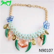 China crystal sex horn heart of the ocean charmed necklace N90107 manufacturer