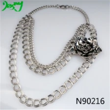 China designer metal chain chunky shourouk flower statement necklace manufacturer