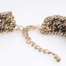 Çin diamond crystal fashion jewelry choker necklace N90073 üretici firma