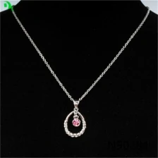 China diamond designs teardrop shaped pendant necklace N90284 manufacturer
