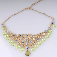 China diamond tennis water drop free seed bead necklace N90090 manufacturer