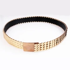 الصين fashion men s snake skin gold metal stretch belt BT60003 الصانع