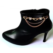 China gold heart shape crystal key high heel ankle chain TS011 manufacturer