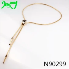 China gold keychain stretch star lariat choker necklace N90299 manufacturer